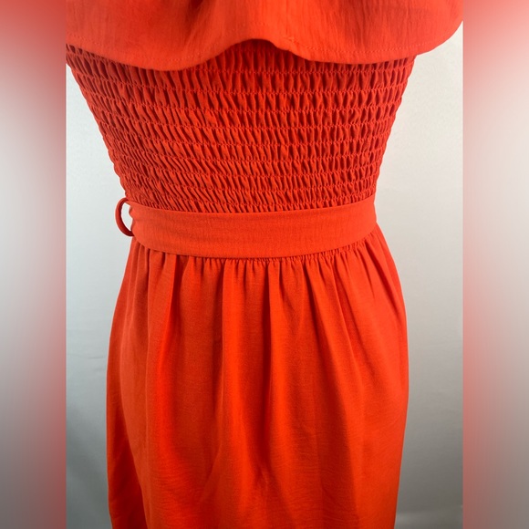 Monteau Dress Womens Extra Small Mini Slit Ribbed Top Belted Spring Summer Event - Picture 5 of 6